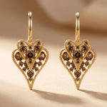 Gold Double-Heart Earrings