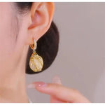 Gold Filigree Teardrop Drop Earrings