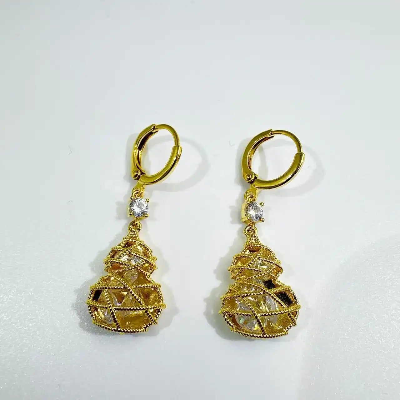 Gold Gourd Earrings