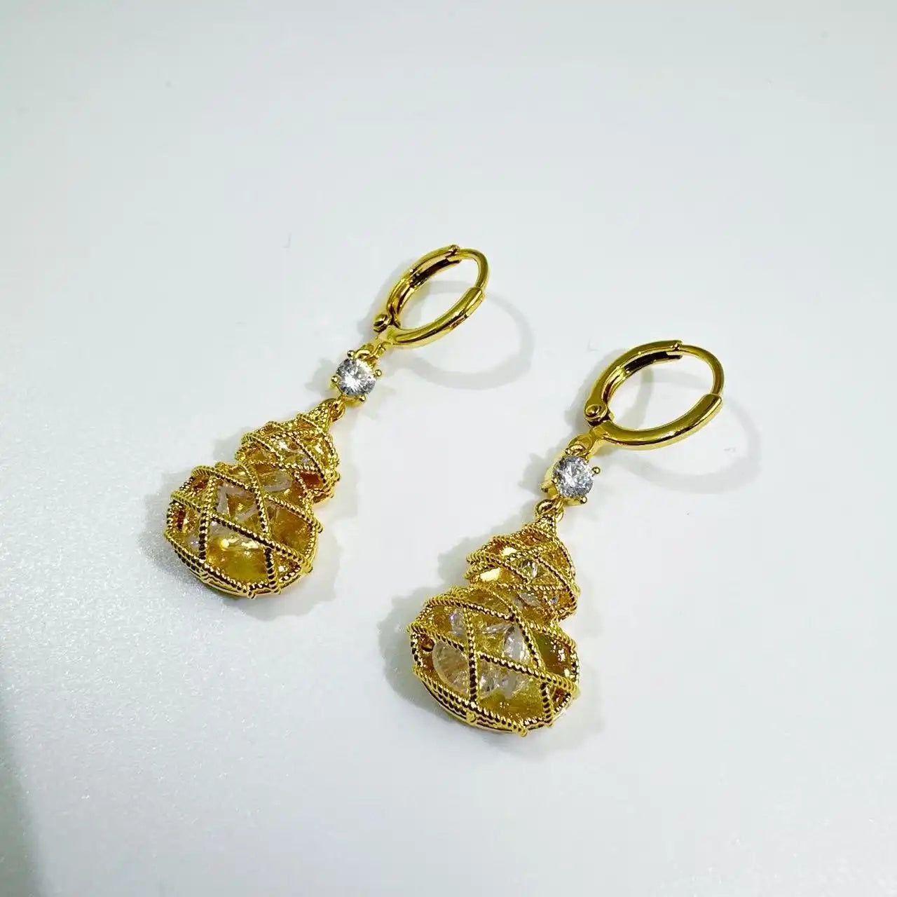 Gold Gourd Earrings