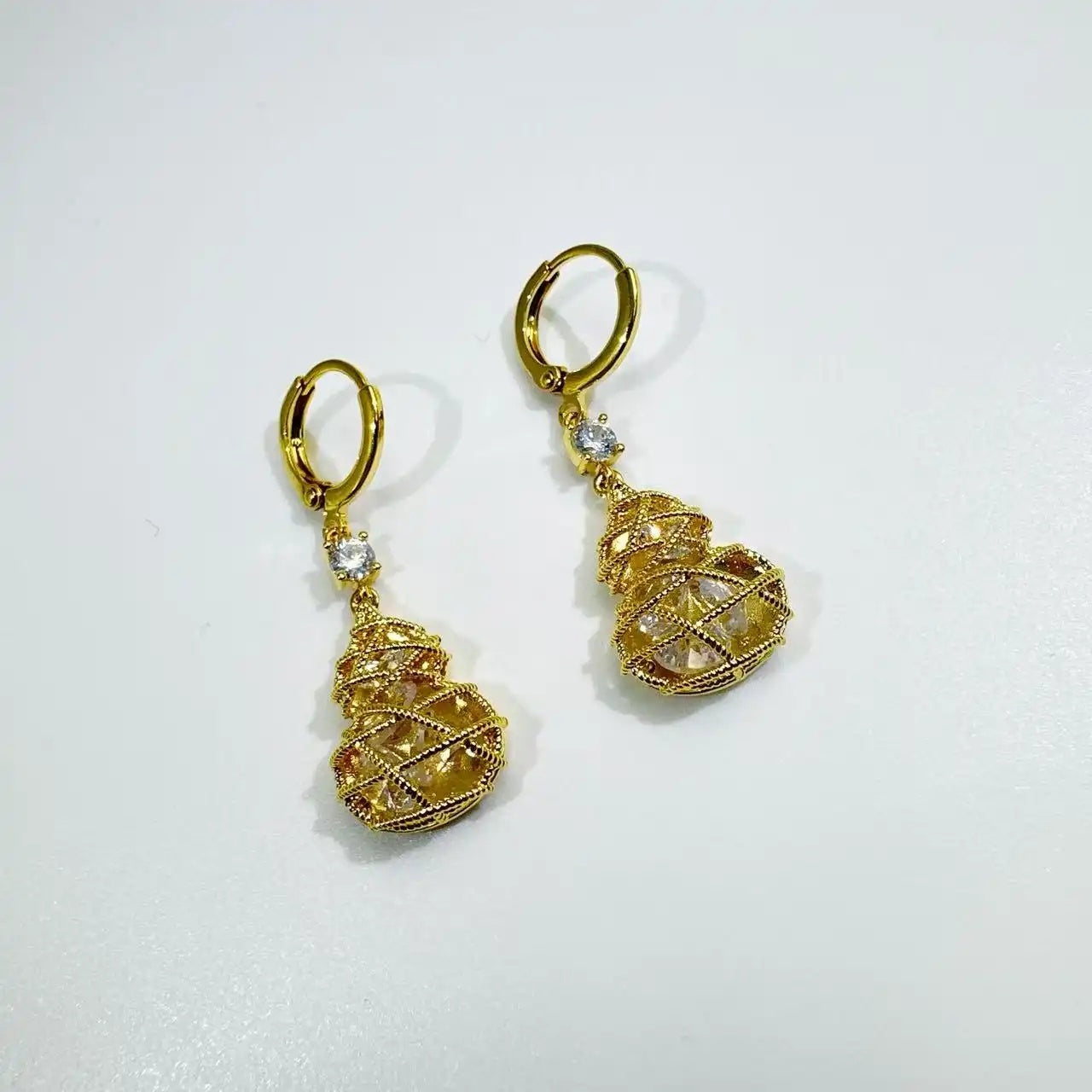 Gold Gourd Earrings