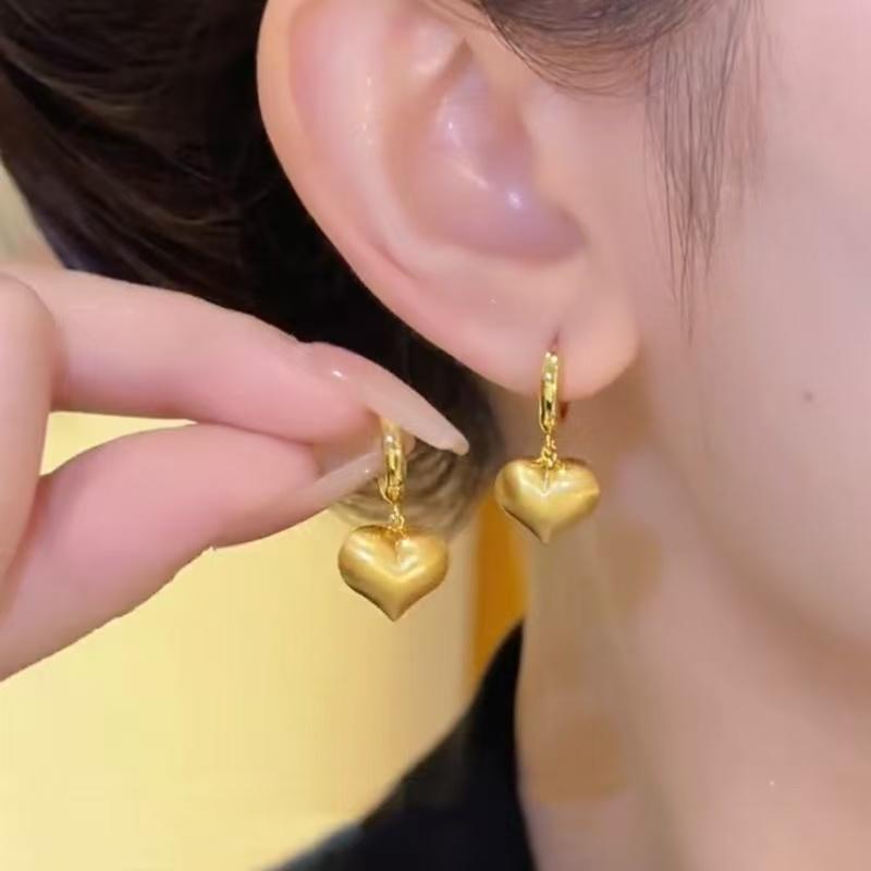 Gold Heart Earrings