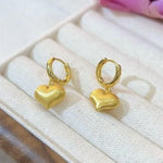 Gold Heart Earrings