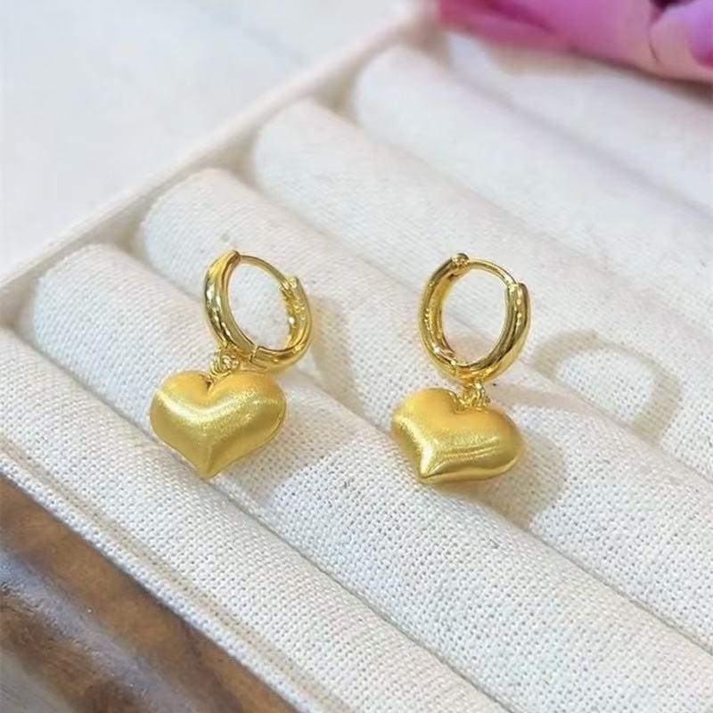 Gold Heart Earrings