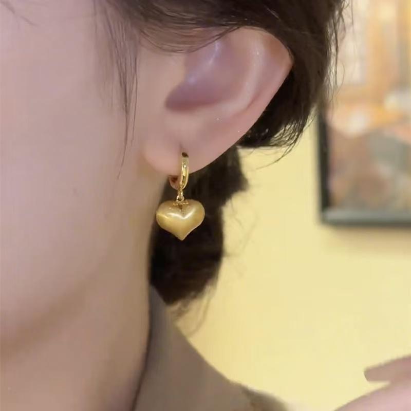 Gold Heart Earrings