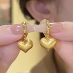 Gold Heart Earrings