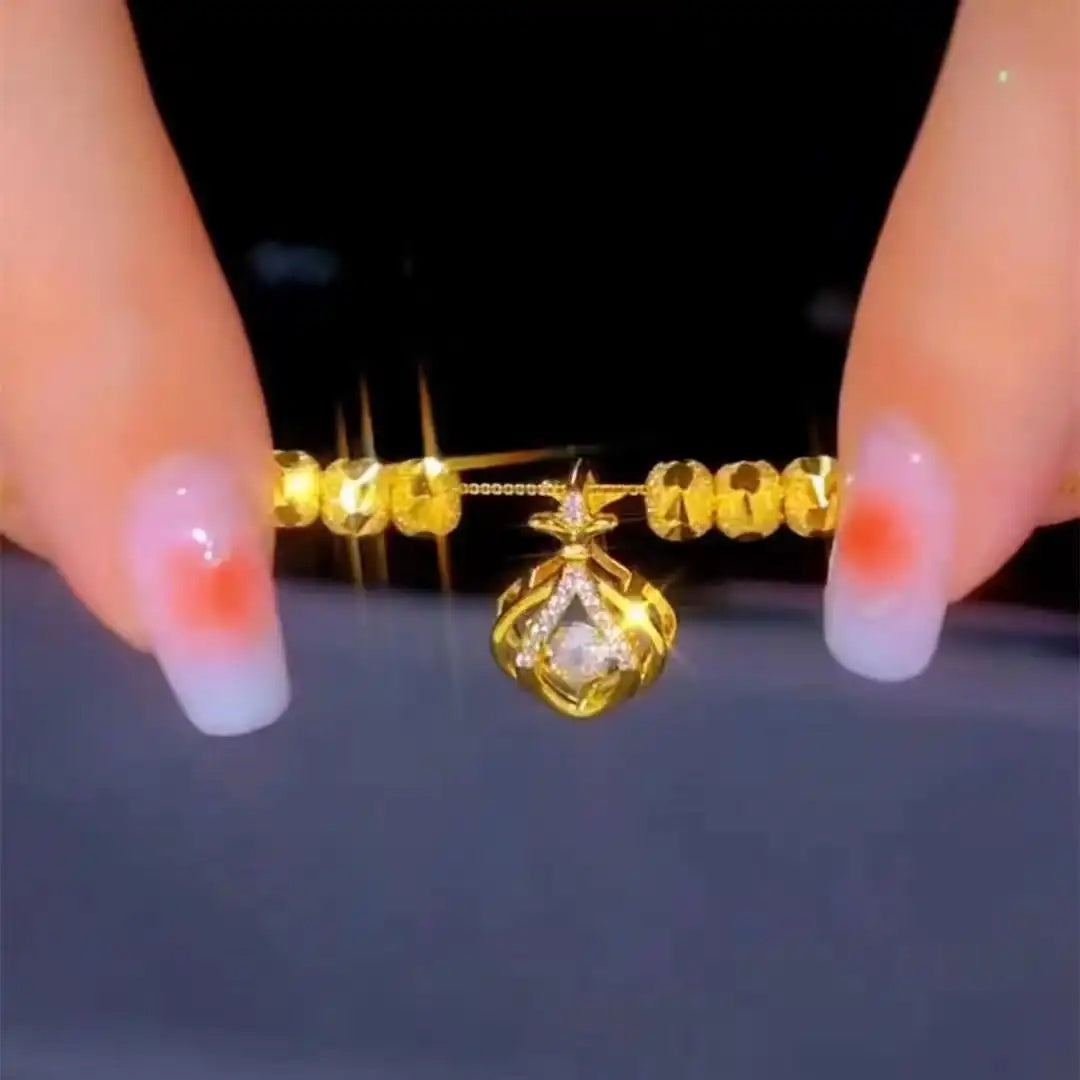 Gold Lucky Bag Pendant Necklace