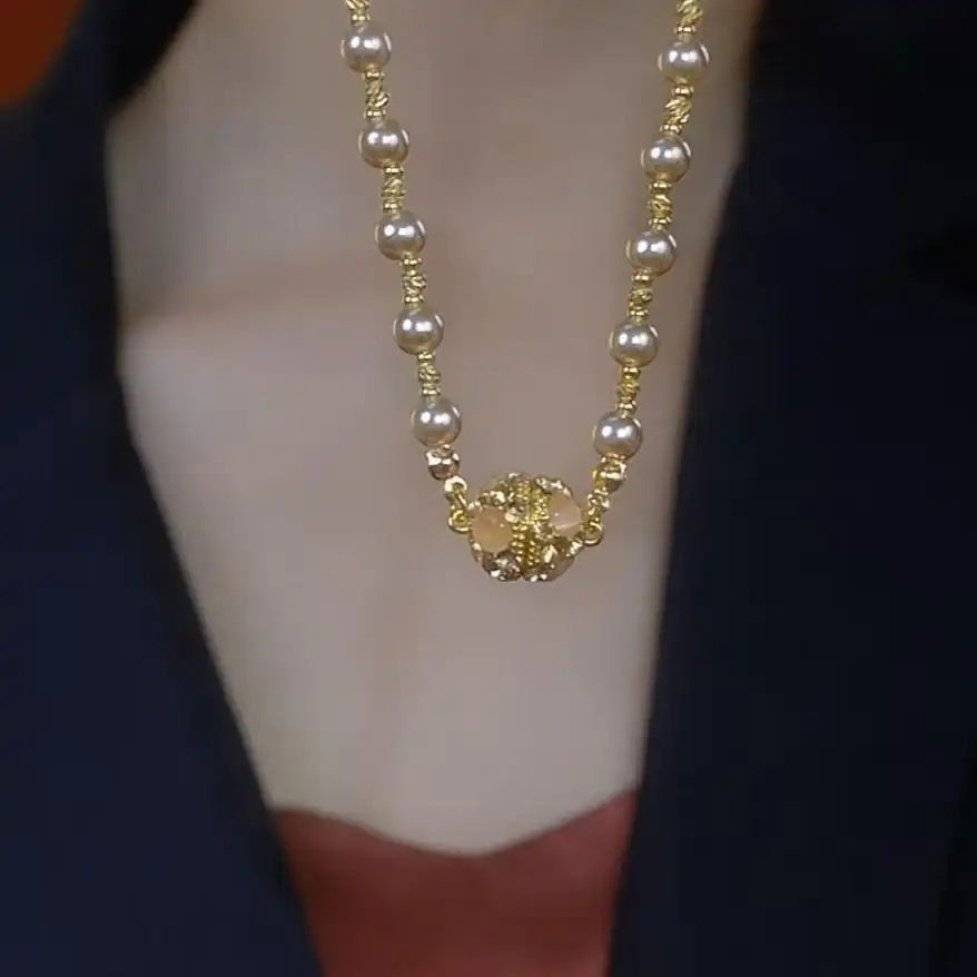 Gold Magnetic Ball Necklace