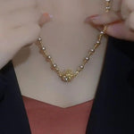 Gold Magnetic Ball Necklace