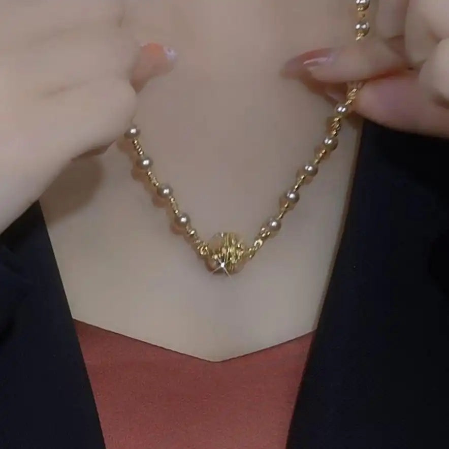 Gold Magnetic Ball Necklace
