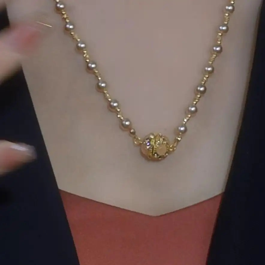 Gold Magnetic Ball Necklace