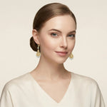 Gold Mesh Teardrop Drop Earrings