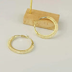 Gold Minimalist Round Hoop Earrings