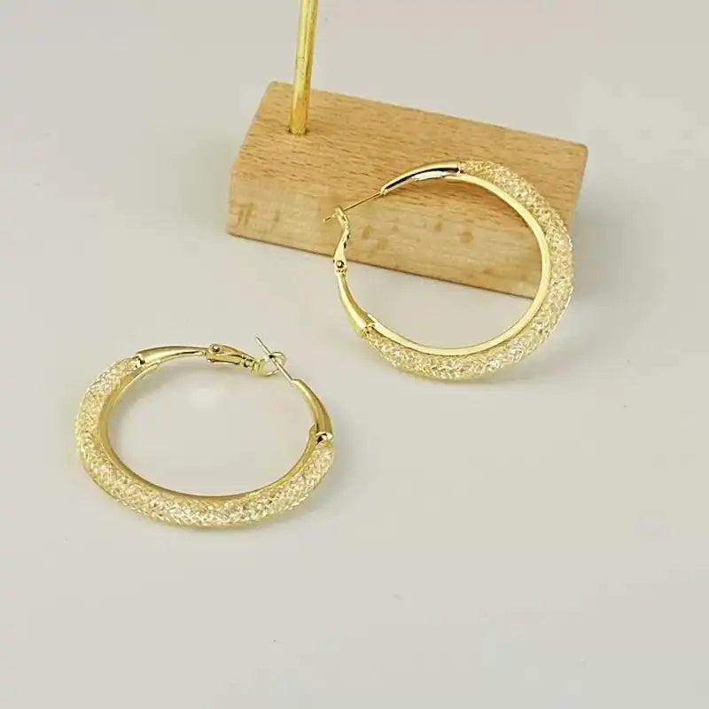 Gold Minimalist Round Hoop Earrings