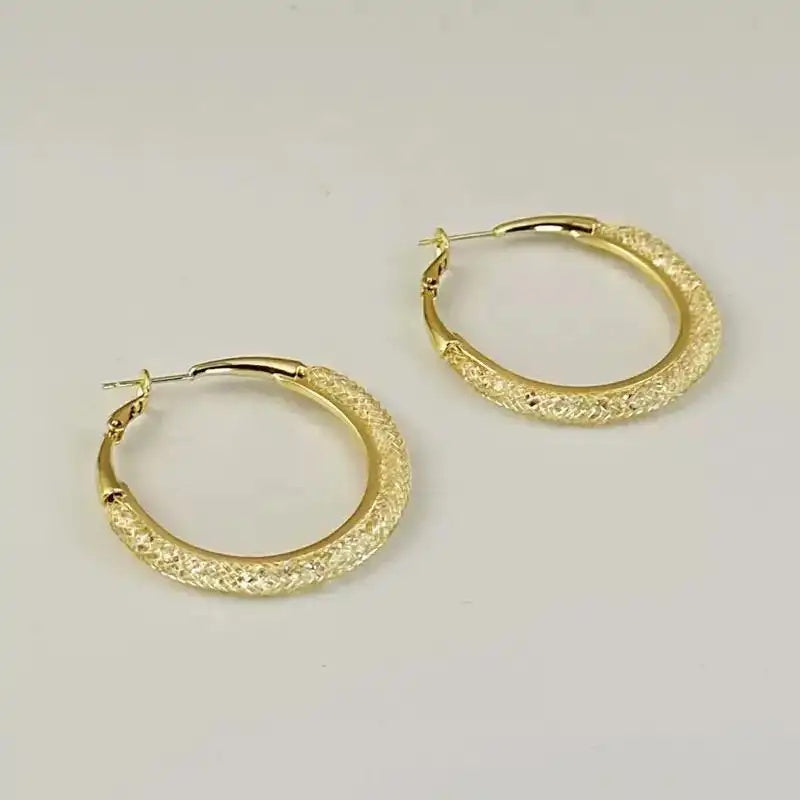 Gold Minimalist Round Hoop Earrings