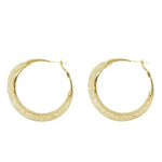 Gold Minimalist Round Hoop Earrings