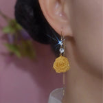 Gold Rose Earrings
