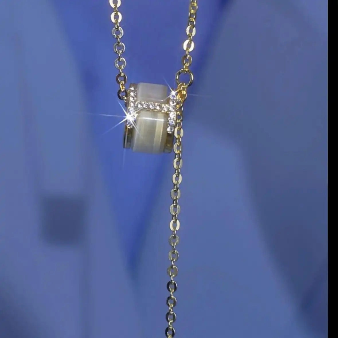 Gold Scroll Lariat Necklace