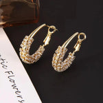 Gold Shattered Silver Circle Earrings