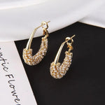 Gold Shattered Silver Circle Earrings