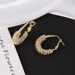 Gold Shattered Silver Circle Earrings