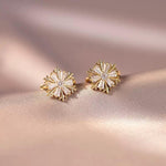 Gold Snowflake Stud Earrings
