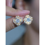 Gold Square Crystal Jewelry Set