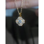 Gold Square Crystal Jewelry Set