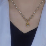 Gold Square Crystal Necklace