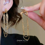 Gold Tassel Drop Earrings