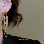 Gold Tassel Drop Earrings