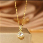 Gold Teardrop Necklace
