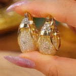 Gold Thread Mesh Earrings