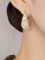 Gold Thread Mesh Earrings