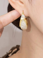 Gold Thread Mesh Earrings