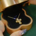 Gold-Tone Cross Pendant Necklace