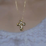 Gold-Tone Cross Pendant Necklace