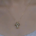 Gold-Tone Cross Pendant Necklace