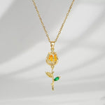 Gold-Tone Crystal Pendant Necklace