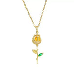 Gold-Tone Crystal Pendant Necklace