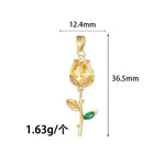 Gold-Tone Crystal Pendant Necklace