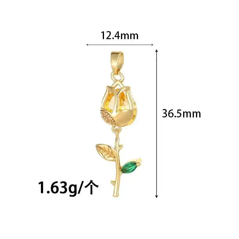 Gold-Tone Crystal Pendant Necklace