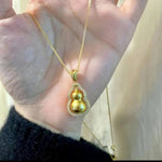 Gold-Tone Gourd Pendant Necklace