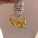 Gold Vegetable Basket Earrings