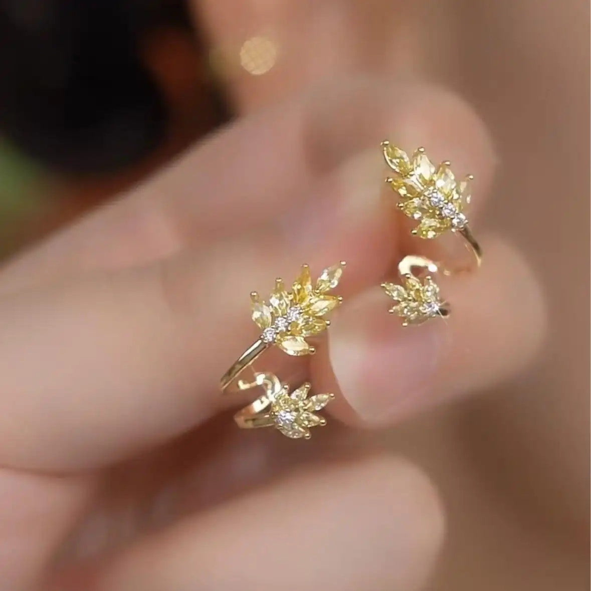Gold Wheat Earrings