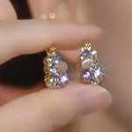 Gradient Crystal Hoop Earrings