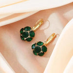 Green Crystal Ear Cuffs