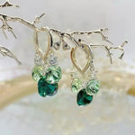 Green Crystal Earrings