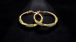 Green Crystal Large Hoop Earrings