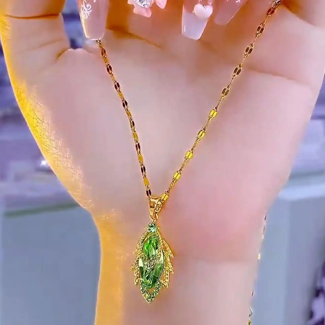 Green Crystal Necklace